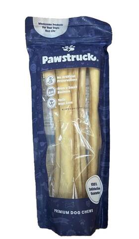 Pawstruck 810061802150 Natural Large 12 Inch Beef Collagen Sticks For Dogs - Healthy Long Lasting Altern