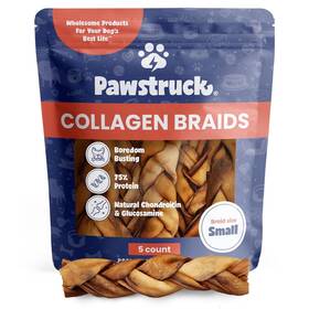 Pawstruck 810061802211 Natural 5-7 Inch Beef Collagen Braids For Dogs - Healthy Long Lasting Alternative