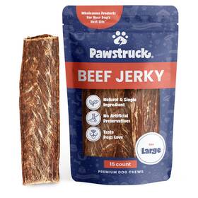 Pawstruck 850005963493 Premium Beef Jerky Dog Treat Chews Large 10 Inch Strips Supports Hip And Joint H