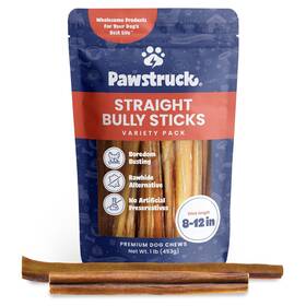 Pawstruck 850005963653 Natural 8 12 Inch Bully Sticks For Dogs Long-lasting Rawhide-free L