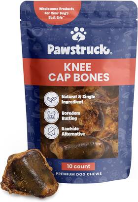 Pawstruck.com 445002072007 Natural Knee Cap Dog Bones - Treats For Aggressive Chewers Low Fat &