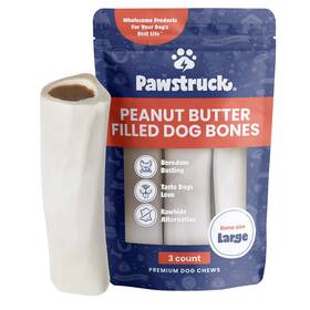 Fbpbl-003 Pawstruck Best Large 56 Filled Dog Bones Peanut Butter Flavor Made In Usa Long Lasting