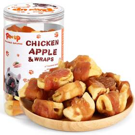 Udca105u14 Pawup Dog Treats Apple Slice Chicken Wrapped Training With Taurine For Small M