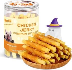 Udcb105u05 Pawup Dog Treats Chicken Wrapped Biscuits Pumpkin 12.5 Ounce Pack Of 1