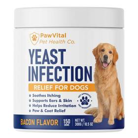 Pawvital 199874076317 Natural Yeast Infection Treatment For Dogs 150 Chews Anti White