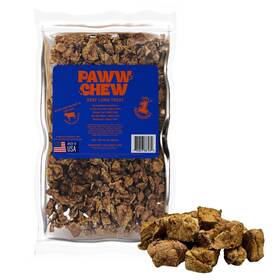 Paww Chew 780627887030 Beef Lung Dog Treats 100% Natural Single Ingredient 1 Pound Made In The