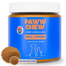 Paww Chew 780627887115 Beef Liver Food Toppers For Dogs And Cats - 100% Natural High Prote Inch
