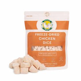 Peach Pet 199874922447 Freeze Dried Chicken Dice Dog And Cat Treats 3.5oz High Protein