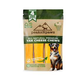 8504317 Peaksnpaws Premium Yak Cheese Dog Treats - Natural 3 Large Stick Brown