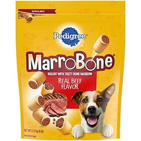 Pedigree 023100100456 Marrobone Dog Treats Real Beef Flavor Crunchy Biscuit 6 Lb. Pack