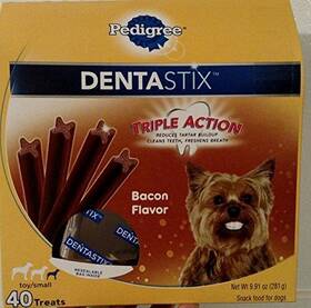 Pedigree 023100117072 Dentastix Dog Treats For Small / Toy Sized Snacks 40 Count Big Box Rec