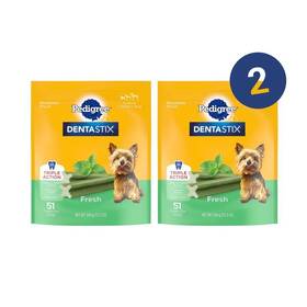 Pedigree 023100139784 Dentastix Small Dog Treats Fresh Flavor 12.31 Oz Exp 11/23 2 Bags New