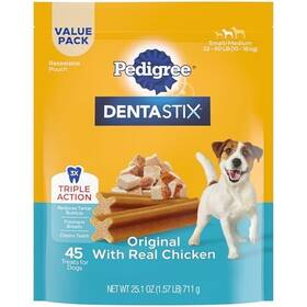 Pedigree 023100139869 Dentastix Small/medium Dog Dental Treats Original Flavor Bone