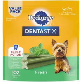 Pedigree 023100140063 Dentastix Dental Dog Treats For Toy/small Dogs Fresh Flavor Bones 1.6 Lb
