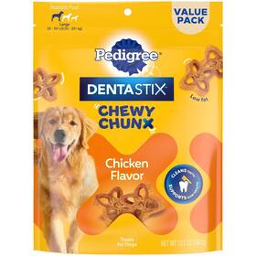 Pedigree 023100142067 Dentastix Chewy Chunx Dental Treats Large Dog 13.5 Oz