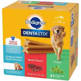 Pedigree 023100142456 Dentastix Dental Dog Treats For Large Dogs Fresh Flavor 51 Count