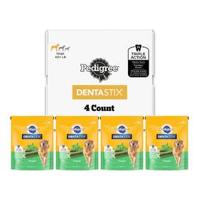 Pedigree 023100148038 Dentastix Dental Dog Treats For Large Dogs Fresh Flavor Bones 52 Oz.