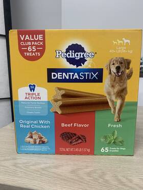Pedigree 023100148786 Dentastix Large Dog 65 Count Original Chicken Beef Fresh Free Shipping