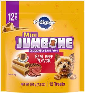 10146690 Pedigree Mini Jumbone Small Dog Treats Real Beef 7.2 Ounce Pack Of 8
