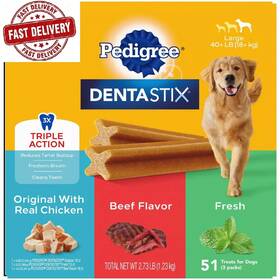 10202586 Pedigree Dentastix Large Dog Dental Care Treats Original Beef And Fresh Variety P