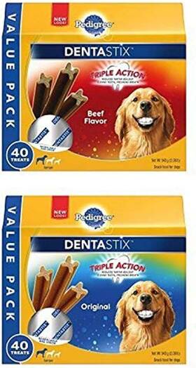 Pedigree 726084162389 Large Dog Treats 2 4.16 Lb Packs 80