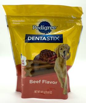 Bj0-0223100106243 Pedigree Dentastix Fresh Beef Flavored 4 Bags 18 Count 72 Total Large Dental Dog Treats