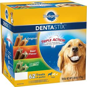 Ca-041717-319 Pedigree Dentastix Dog Treats Assorted Flavors 62 Count