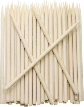 Penta Angel 710154917672 5.5 Inch Thick Bamboo Sticks For Cotton Candy Caramel Apple Natural