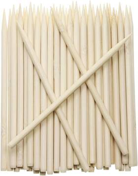 Penta Angel 744110798050 5.5 Inch Thick Bamboo Sticks For Cotton Candy Caramel Apple Natural