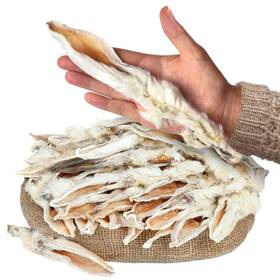 Peppy Dog 906647646173 Rabbit Ears With Fur Treats 50 Pcs All-natural Hypoallergenic Dehydr