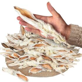 Peppy Dog 906647646180 Rabbit Ears With Fur Treats 100 Pcs All-natural Hypoallergenic Dehyd