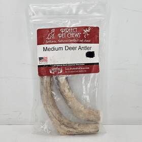 Dcdm-5 Perfect Pet Chew Medium Deer Antler Premium Dog 2pc Chews Usa
