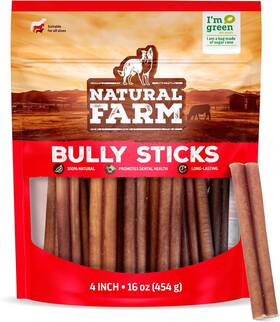 Pet 313025468411 Odor-free Bully Sticks 4 Inch 16oz All-natural Long-lasting Chews 100% Beef Pizz