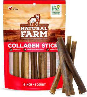 Pet 313045628680 Collagen Sticks 6-inch Dog Chews - Odor-free 95% Natural Supports Heal