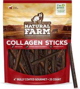 Pet 313048730748 Bully Coated Gourmet Collagen Sticks 4 Inch 25 Pack Real Beef Coat