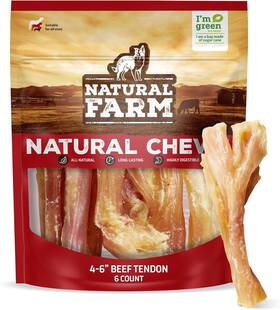 Pet 313101532579 Extra-thick Beef Tendons 4-6 Inch 6 Pack Natural Chondroitin And Collagen S