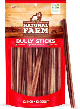 Pet 445010755756 Odor-free Bully Sticks 12 Inch Pack 1.2 Lbs. Per Bag 100% Beef Pizzle Ch
