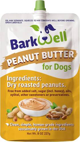 Pet 445040076043 Peanut Butter Squeeze - 8oz Pouch All-natural Dog Sourced And Mad