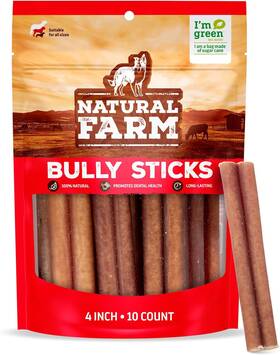 Pet 705353271779 Odor Free Bully Sticks 4 Inch 10 Pack For Small And Medium Dogs - 100% Beef Che