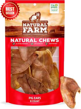 Pet 726084249363 Pig Ears For Dogs 8ct Natural Whole Air Dried Chews Long Lasting Digestible