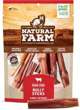 Pet 744110143348 Odor Free Bully Sticks 4 Inch 10 Pack For Small And Medium Dogs - 100% Beef Che