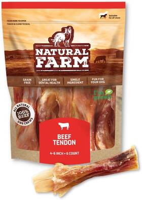 Pet 744110273779 Extra-thick Beef Tendons 4-6 Inch 6 Pack Natural Chondroitin And Collagen S