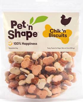 10716 Pet And #039 N Shape Ftn Chik Wrapped Biscuits Jerky Dog Treats - 1 Pound