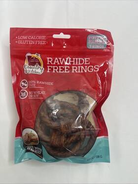 Pet Brands Llc 816703019504 Rawhide Free Rings Dog Chews Made With Real 7 Count Pack Of 1 Beef