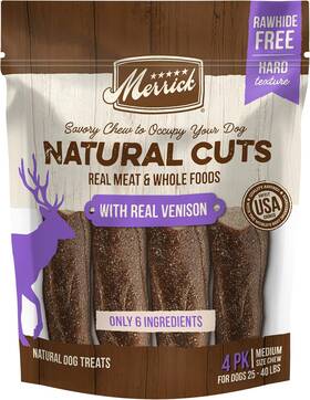 75002 Pet Care Natural Cuts Chicken Free Non Rawhide Medium Dog Treats Hard Texture Chew Stick