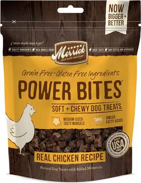 78510 Pet Care Power Bites Natural Soft And Chewy Real Meat Dog Treats Grain Free Snack With