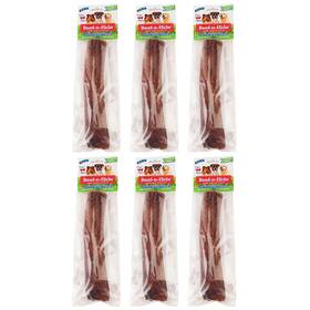 Bnh-009mc Pet Center Beef Nfthide 9 Inch 6 Pack Of Jerky-wrapped Rawhide Rolls For Heavy Chewers