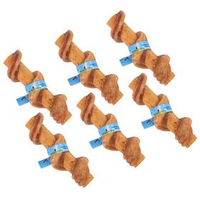 Csc-005mc Pet Center 5 Inch Curly Superchews 6ct Beef Ligament Wrapped In Bully Stick Long-lasting Che