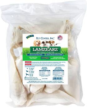 Len-010mc Pet Center Lamzearz 10ct All-natural Us Lamb Ears No Additives Single Ingredient Dog