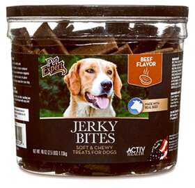 07114 Pet Expert 40 Oz Tub Beef Jerky Bites Dog Treats - Pack Of 6